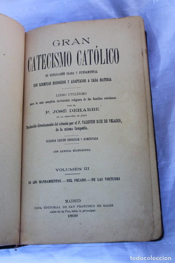 Libros de segunda mano: ANTIGUO LIBRO RELIGIOSO GRAN CATECISMO CATOLICO VOLUMEN III