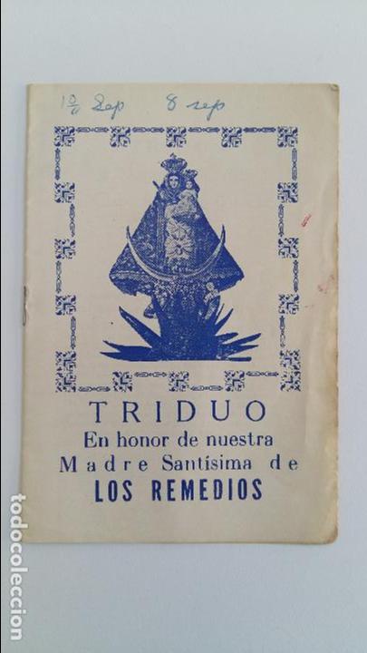 Livros em segunda m&atilde;o: TRIDUO EN HONOR DE NUESTRA MADRE SANTISIMA DE LOS REMEDIOS