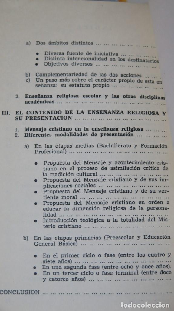 Libros de segunda mano: LA ENSE&Ntilde;ANZA RELIGIOSA ESCOLAR - Foto 3