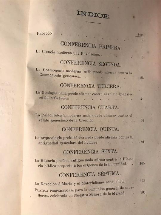 Libros de segunda mano: Conferencias Cient&iacute;fico Religiosas  dadas en la iglesia de la Merced de Barcelona en 1878