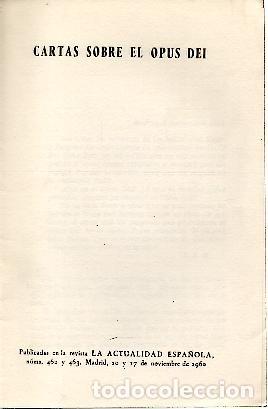 Libros de segunda mano: CARTAS SOBRE EL OPUS DEI. - ANONIMO. - Foto 1