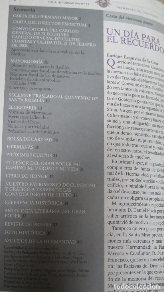 Libros de segunda mano: GRAN PODER. HOJA INFORMATIVA. N&ordm; 62 - Foto 2
