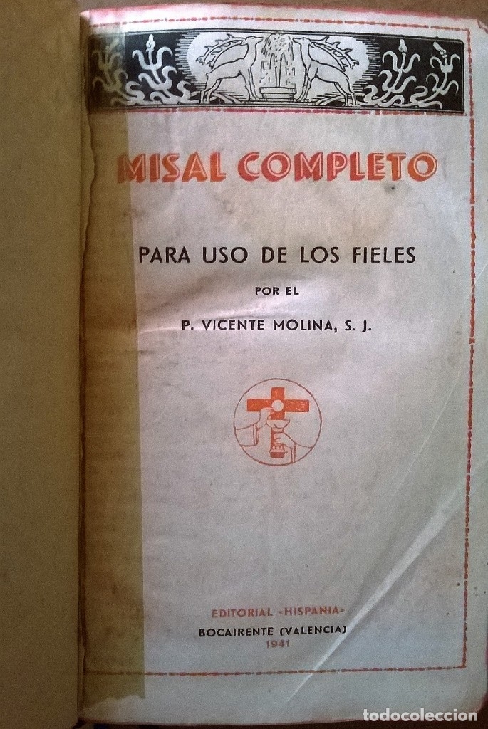 Libros de segunda mano: Misal completo, Ed. Hispania, 1944-Molina - Foto 2