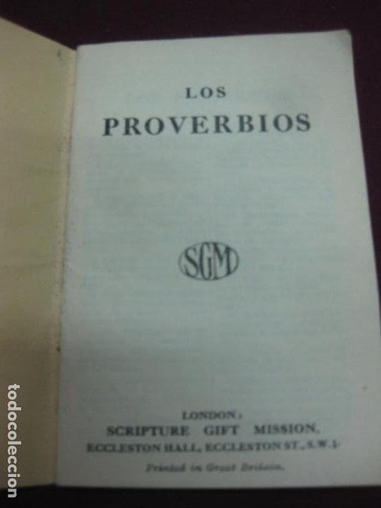 Libros de segunda mano: LOS PROVERBIOS. LONDON: SCRIPTURE GIFT MISSION. ECCLESTON.  SPANISH PROVERBS. - Foto 2