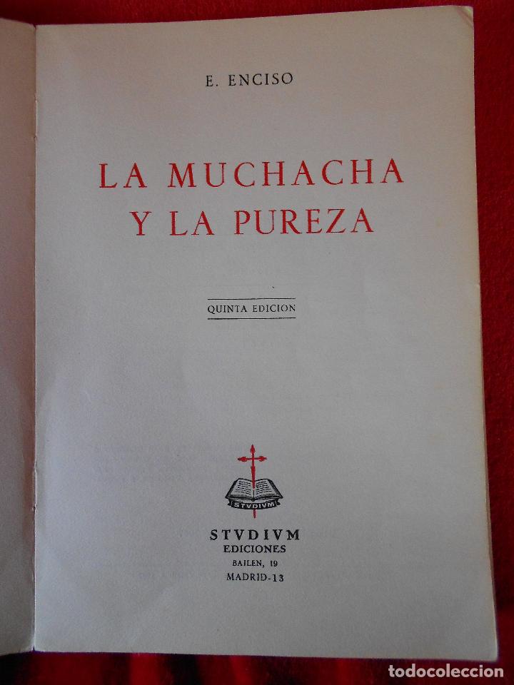 Libros de segunda mano: La muchacha y la pureza, (E. Enciso), Studium Ed. 1967 - Foto 2