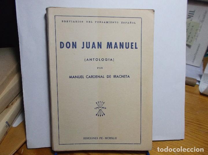 Libros de segunda mano: DON JUAN MANUEL - 1942. - Foto 1