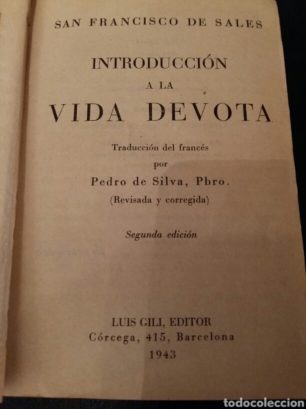 Libros de segunda mano: Introducci&oacute;n a la Vida Devota 1943 - Foto 2