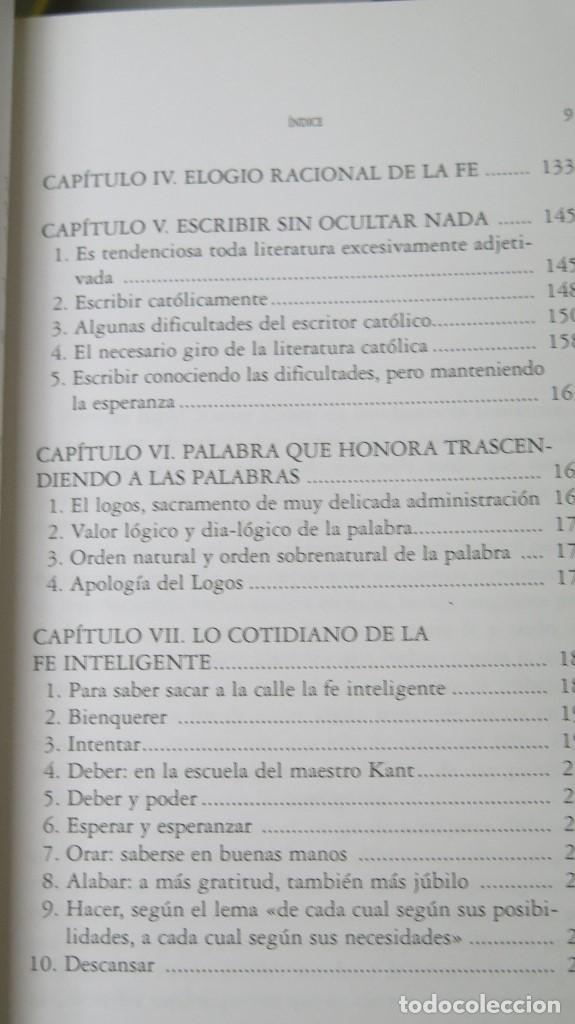 Libros de segunda mano: APOLOGIA DE LA FE INTELIGENTE. CARLOS DIAZ - Foto 4
