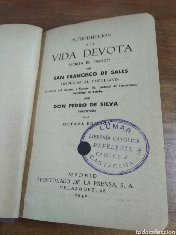 Libros de segunda mano: Introducci&oacute;n a la vida devota. San Francisco de Sales - Foto 2
