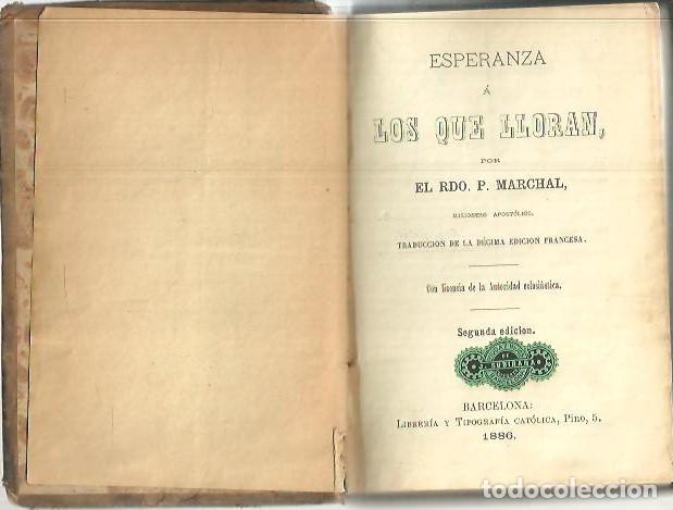 Libros de segunda mano: ESPERANZA A LOS QUE LLORAN. - MARCHAL, P. - Foto 1
