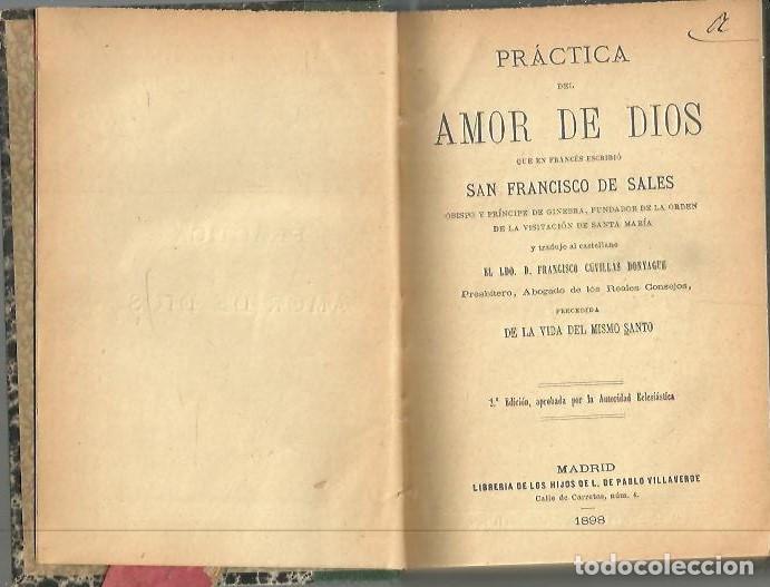 Libros de segunda mano: PRACTICA DEL AMOR DE DIOS. - SALES, S. Francisco de. - Foto 1
