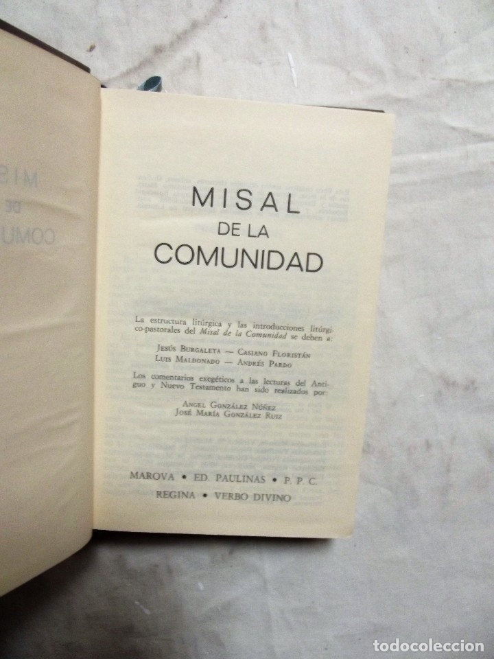 Libros de segunda mano: MISAL DE LA COMUNIDAD - Foto 2