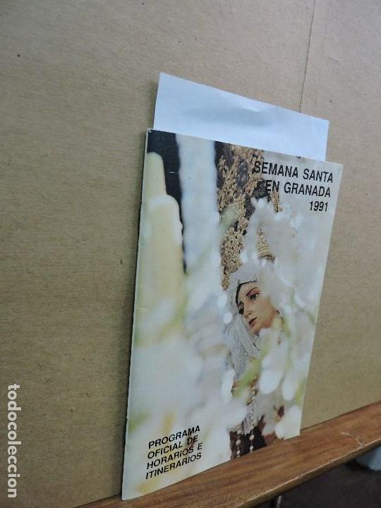 Libros de segunda mano: Semana Santa en Granada 1991. Programa oficial de horarios e itinerarios - Foto 1