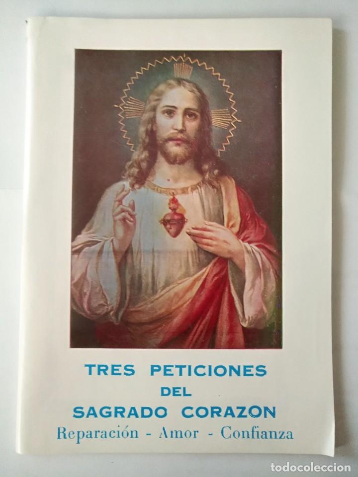 Libros de segunda mano: LLR 47 Libreto/Folleto Tres peticiones del Sagrado Coraz&oacute;n - Valencia Imprenta Nacher, S.L. - 10&ordf; Ed