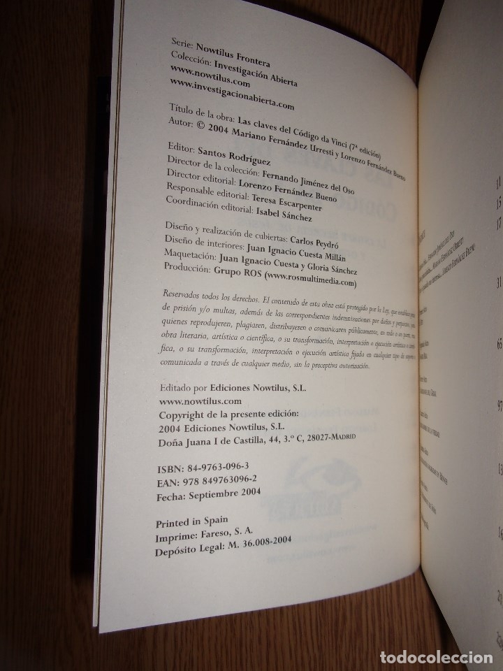 Libros de segunda mano: LAS CLAVES DEL CODIGO DA VINCI. - Foto 2