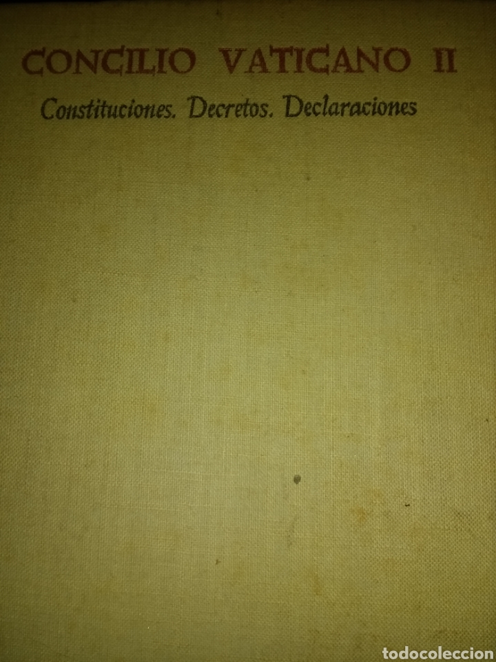 Libros de segunda mano: CONCILIO VATICANO II. CONSTITUCIONES, DECRETOS, DECLARACIONES. DOCUMENTO PONTIFICIOS COMPLEMENTARIOS - Foto 1