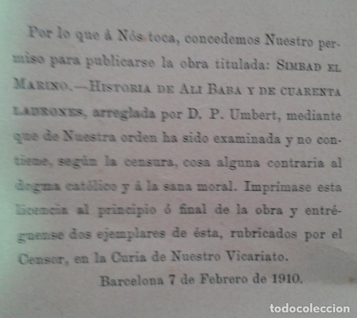 Libros de segunda mano: Simbad el marino, a&ntilde;o 1910 - Foto 4