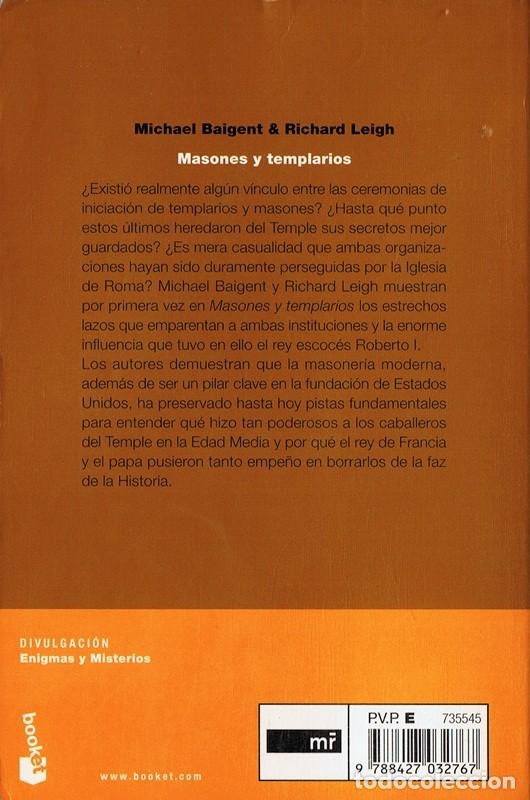 Libros de segunda mano: MASONES Y TEMPLARIOS MICHAEL BAIGENT & RICHARD LEIGHT - Foto 2