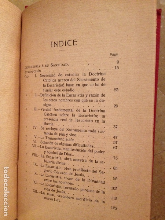 Libros de segunda mano: La Sagrada Eucarist&iacute;a (D. Pablo Mir y Ferrer) 1908 - Foto 4