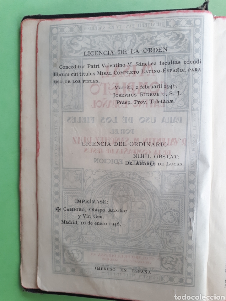 Libros de segunda mano: Misal 1946 - Foto 2