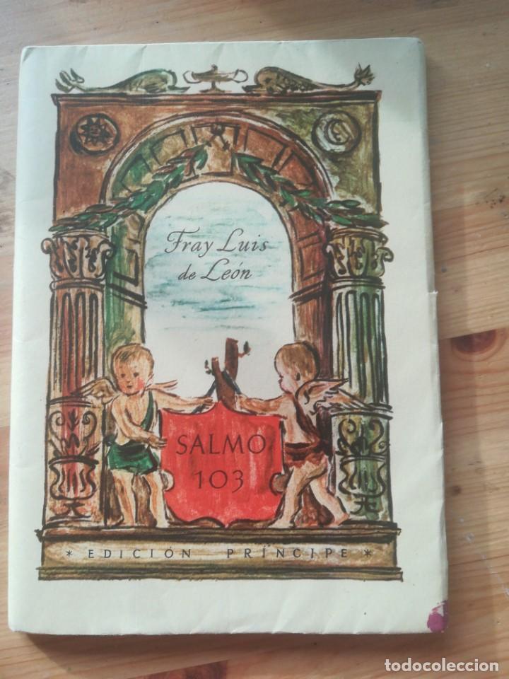 Libros de segunda mano: Fray luis de leon. Salmo 103, edicion principe - Foto 1