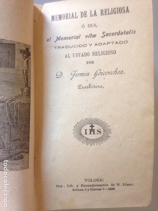 Libros de segunda mano: MEMORIAL DE LA RELIGIOSIDAD 1906 - Foto 3