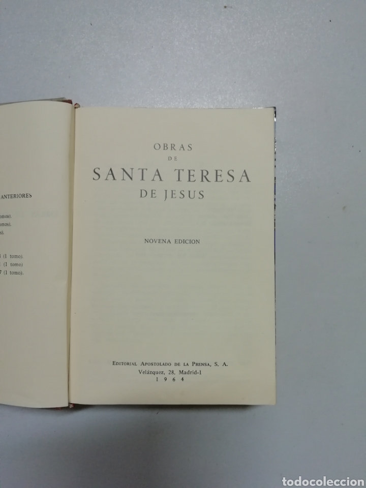 Libros de segunda mano: Obras de Santa Teresa de Jes&uacute;s - Foto 2