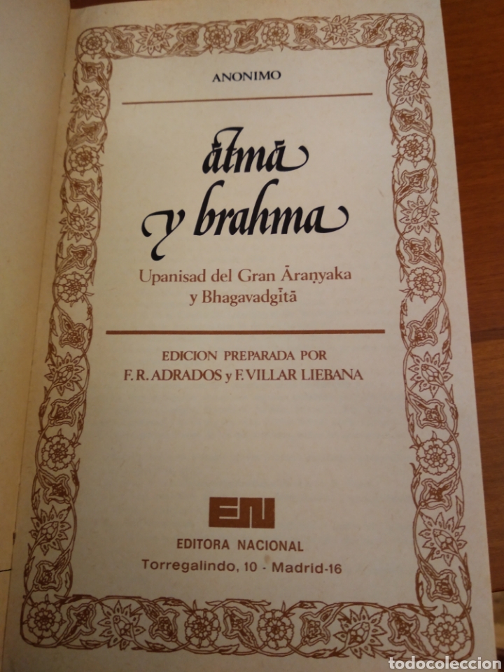 Libros de segunda mano: ATMA Y BRAHMA - AN&Oacute;NIMO #1548 - Foto 3