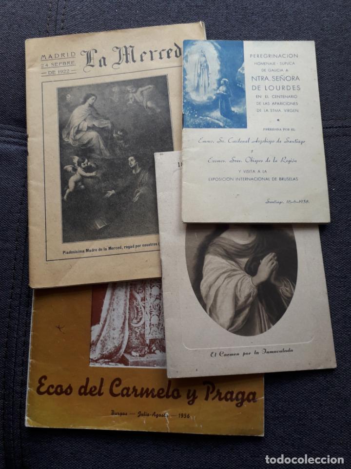 Libros de segunda mano: Lote de 4 libros / folletos religiosos antiguos