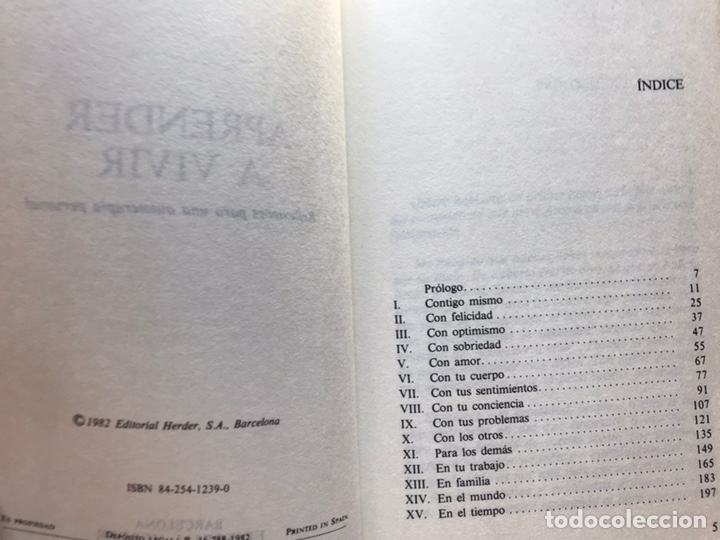 Libros de segunda mano: Aprender a vivir. Miguel Bertr&aacute;n. Hered&eacute;. Buen estado - Foto 5