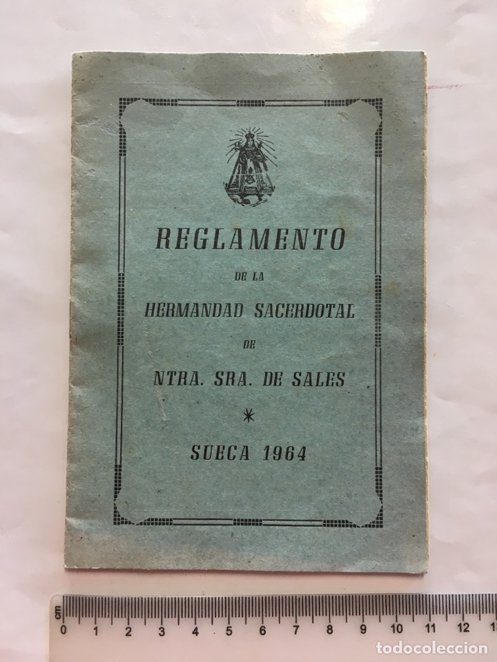 Libros de segunda mano: REGLAMENTO DE LA HERMANDAD SACERDOTAL DE NTRA. SRA. DE SALES. SUECA, 1964.