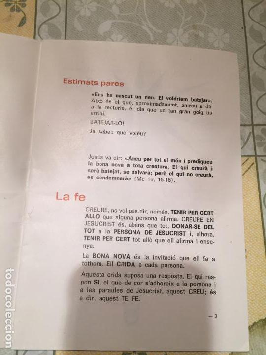 Libros de segunda mano: Antiguo libro el baptisme una nova vida Junyent - Foto 2