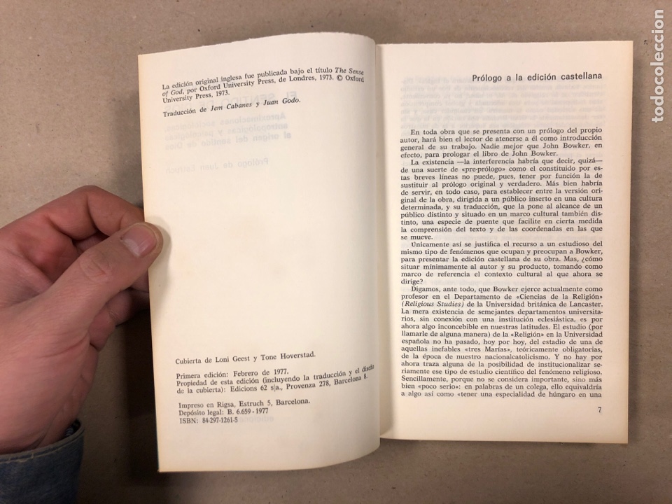 Libros de segunda mano: EL SENTIDO DE DIOS. JOHN BOWKER. EDICIONES PEN&Iacute;NSULA 1977. - Foto 3