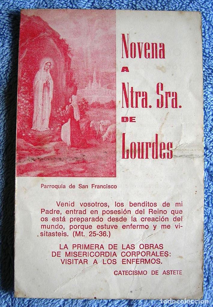 Libros de segunda mano: NOVENA A NUESTRA SE&Ntilde;ORA DE LOURDES