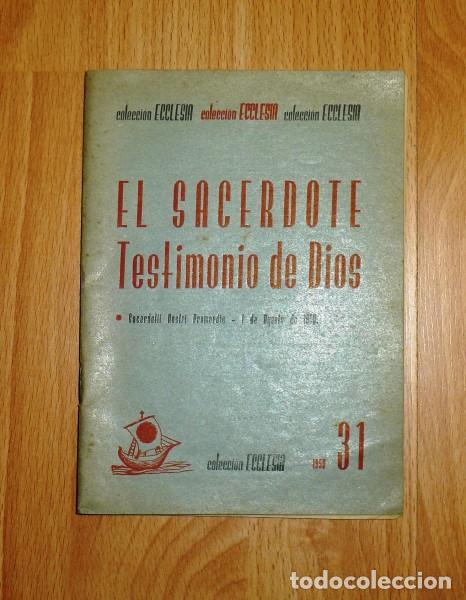 Libros de segunda mano: EL SACERDOTE : Testimonio de Dios (Ecclesia ; 31) - Foto 1