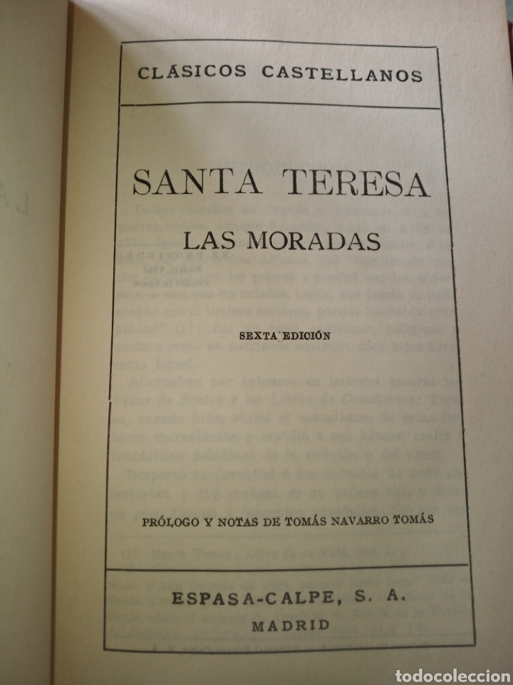 Libros de segunda mano: Las moradas. Santa Teresa - Foto 6
