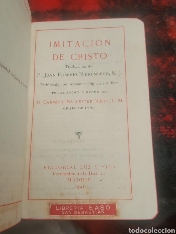 Libros de segunda mano: IMITACION DE CRISTO. 1941. - Foto 4