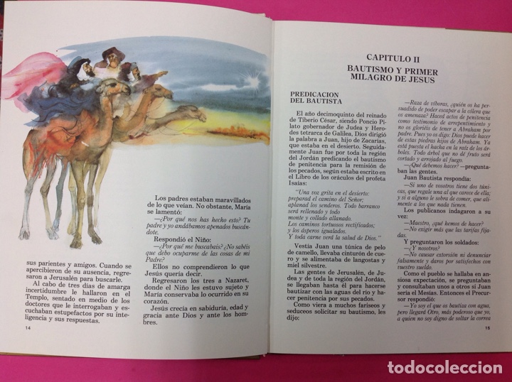 Libros de segunda mano: Vida de Jesus el hijo De Dios - Nihil Obstat - 1985 - Foto 2