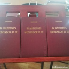 Libros de segunda mano: IN MATUTINIS MEDITABOR IN TE-MONS. JOSE ANGRISANI-3 TOMOS I-II Y IV-EDIT. EUGENIO SUBIRANA-1956-57. Lote 170874955