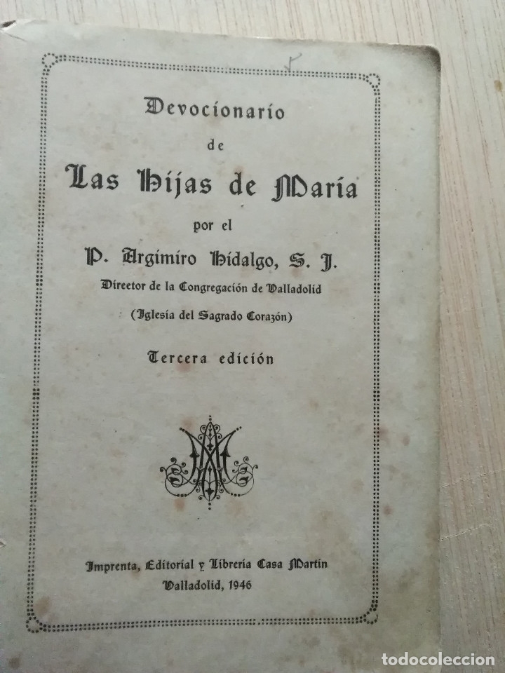Libros de segunda mano: DEVOCIONARIO DE LAS HIJAS DE MARIA