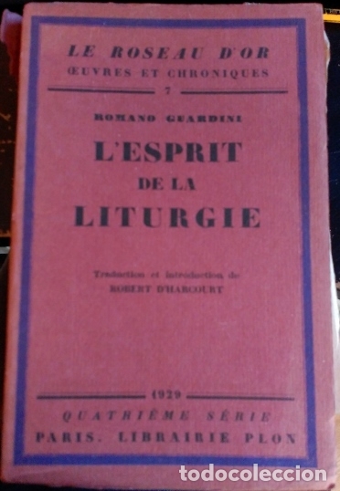 Libros de segunda mano: L&acute;ESPRIT DE LA LITURGIE. - GUARDINI, Romano. - Foto 1