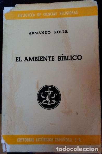 Libros de segunda mano: EL AMBIENTE BIBLICO. - ROLLA, Armando. - Foto 1