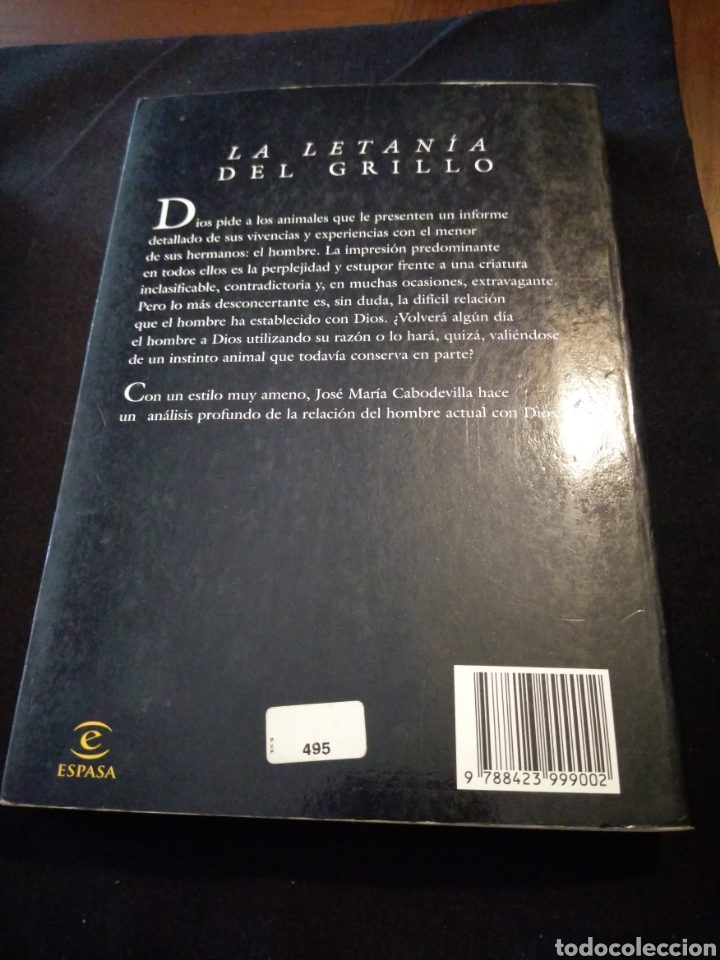 Libros de segunda mano: La letan&iacute;a del grillo. Jos&eacute; Mar&iacute;a Cabodevilla - Foto 3