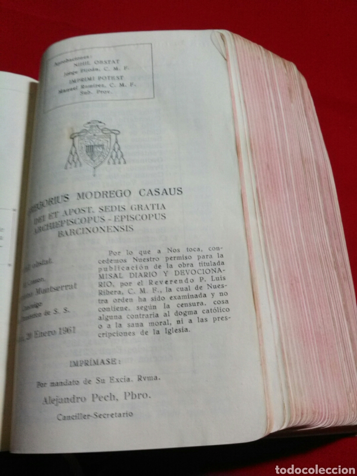 Libros de segunda mano: ANTIGUO MISAL. DEVOCIONARIO. - Foto 6