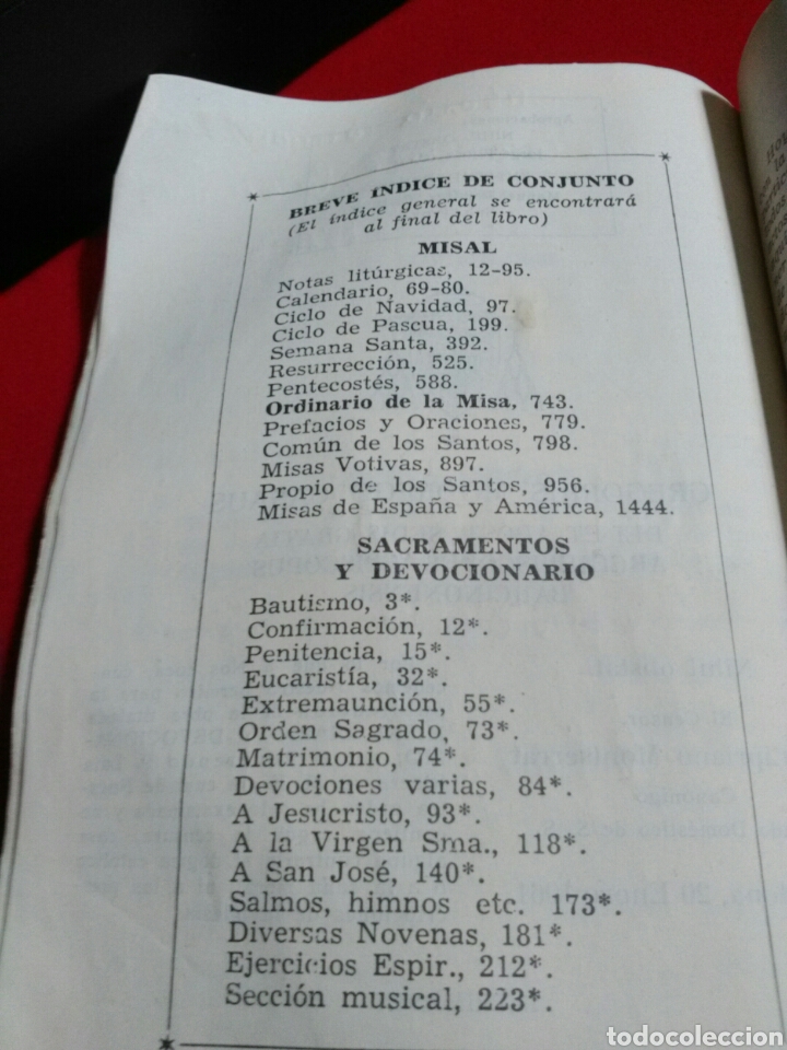 Libros de segunda mano: ANTIGUO MISAL. DEVOCIONARIO. - Foto 7