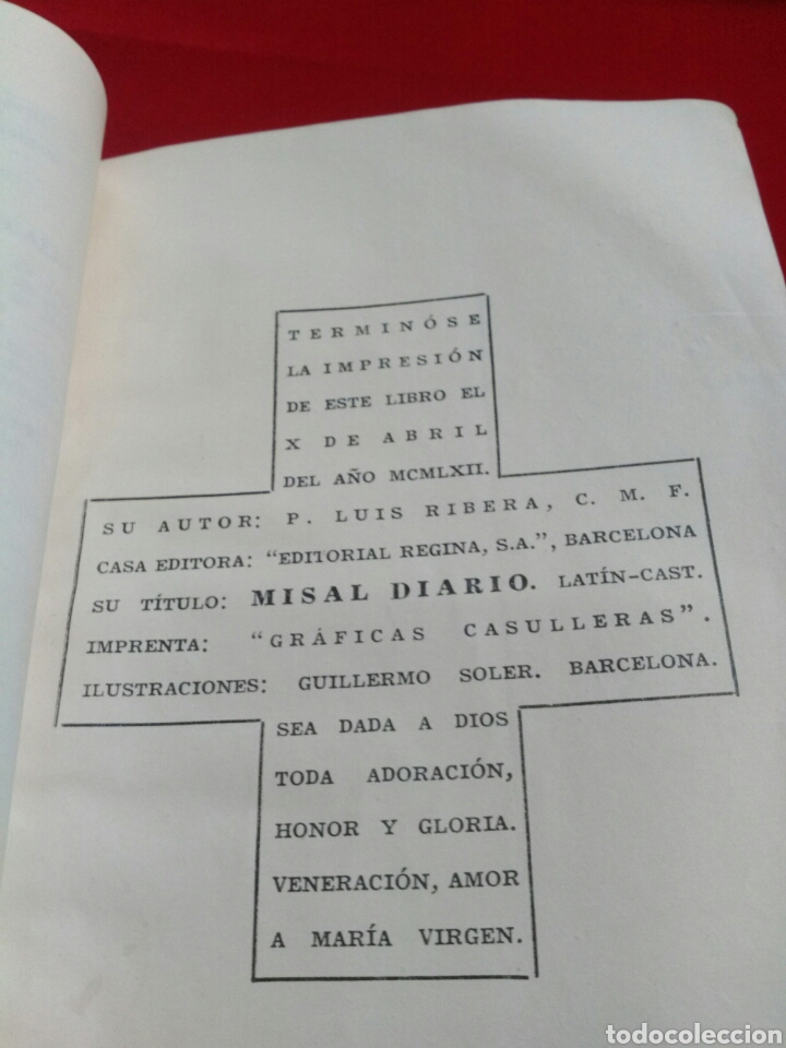 Libros de segunda mano: ANTIGUO MISAL. DEVOCIONARIO. - Foto 19