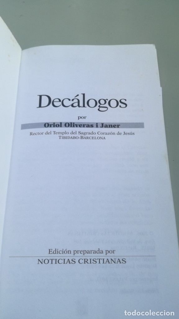 Libros de segunda mano: DECALOGOS - ORIOL OLIVERAS Y JANER - Foto 3