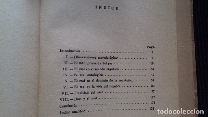 Libros de segunda mano: EL PROBLEMA DEL MAL. PAUL SIWEK. HUARPES, BUENOS AIRES 1945. - Foto 5 - 178578276