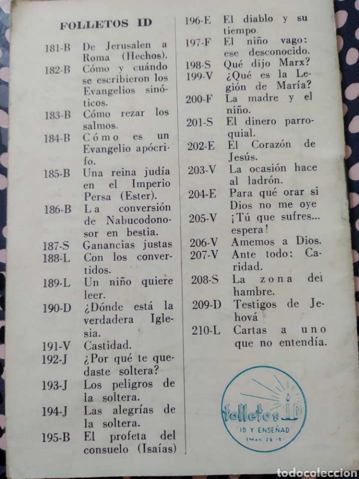Libros de segunda mano: FOLLETO ID Y ENSE&Ntilde;AD.1963. EL CORAZ&Oacute;N DE JES&Uacute;S. 202-E - Foto 2
