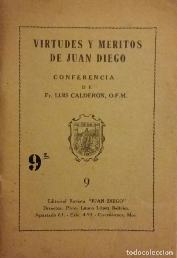 virtudes y méritos de juan diego. cuernavaca, 1 - Compra venta en  todocoleccion